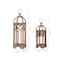 Glitzhome® Farmhouse Natural Wooden Church Window Frame Lanterns, 2ct.